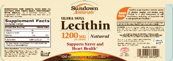 Sundown Naturals Ultra Soya Lecithin 1200 mg - supplement