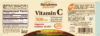 Sundown Naturals Vitamin C 500 mg Plus Natural Rose Hips and Bioflavonoids - vitamin supplement