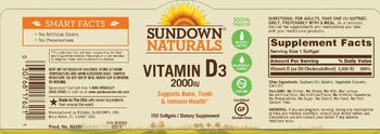 Sundown Naturals Vitamin D3 2000 IU - supplement