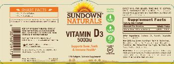 Sundown Naturals Vitamin D3 5000 IU - vitamin supplement