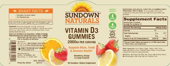 Sundown Naturals Vitamin D3 Gummies 2000 IU - supplement