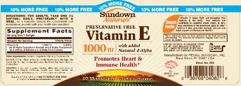 Sundown Naturals Vitamin E 1000 IU - vitamin supplement