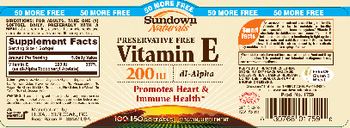 Sundown Naturals Vitamin E 200 IU - vitamin supplement