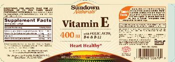 Sundown Naturals Vitamin E 400 IU - vitamin supplement