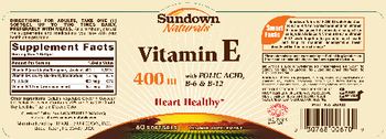 Sundown Naturals Vitamin E 400 IU - vitamin supplement