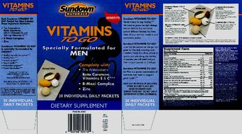 Sundown Naturals Vitamins To Go Specially Formulated For Men - supplement