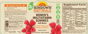 Sundown Naturals Women's Multivitamin Gummies With Biotin Raspberry Flavored - supplement