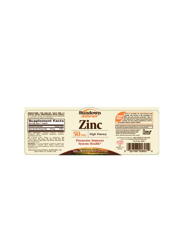 Sundown Naturals Zinc 50 mg - mineral supplement