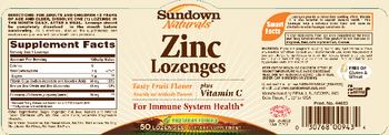 Sundown Naturals Zinc Lozenges plus Vitamin C - supplement