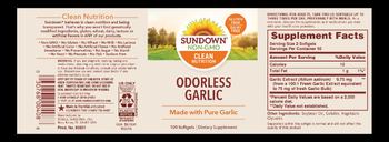 Sundown Odorless Garlic - supplement
