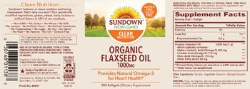 Sundown Organic Flaxseed Oil 1000 mg - supplement