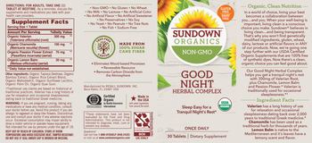 Sundown Organics Good Night Herbal Complex - supplement