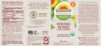 Sundown Organics Strong Bones Core Complex - supplement