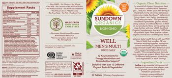 Sundown Organics Well Men's Multi - supplement