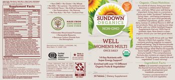 Sundown Organics Well Women's Multi - supplement