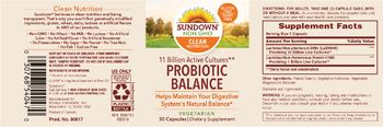 Sundown Probiotic Balance - supplement