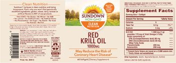 Sundown Red Krill Oil 1000 mg - supplement