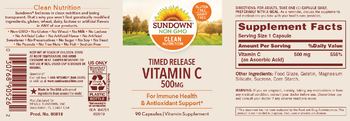 Sundown Timed Release Vitamin C 500 mg - vitamin supplement