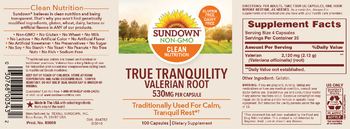 Sundown True Tranquility Valerian Root 530 mg - supplement
