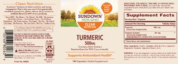 Sundown Turmeric 500 mg - herbal supplement