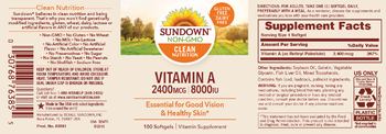 Sundown Vitamin A 2400 mcg 8000 IU - vitamin supplement