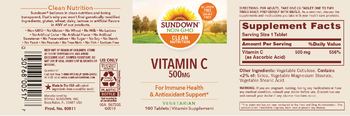 Sundown Vitamin C 500 mg - vitamin supplement