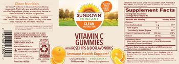 Sundown Vitamin C Gummies With Rosehips And Bioflavonoids Orange Flavored - supplement