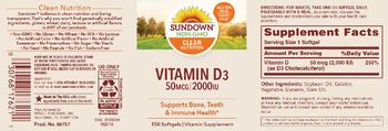 Sundown Vitamin D3 50 mcg 2000 IU - vitamin supplement