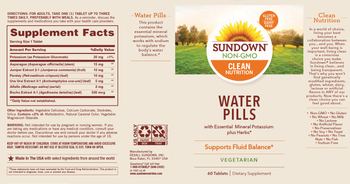 Sundown Water Pills - supplement