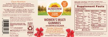 Sundown Women's Multi Gummies Raspberry Flavored - supplement