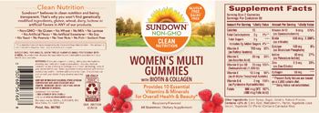 Sundown Women's Multi Gummies with Biotin & Collagen Raspberry Flavored - supplement