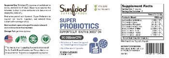 Sunfood Superfoods Super Probiotics 50 Billion CFU - supplement
