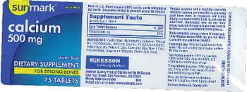 Sunmark Calcium 500 mg - supplement