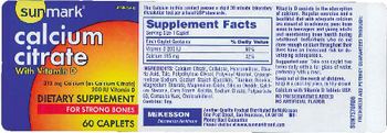 Sunmark Calcium Citrate With Vitamin D - supplement