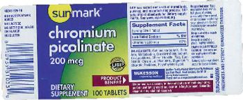 Sunmark Chromium Picolinate 200 mcg - supplement