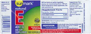 Sunmark Natural E 400 IU - supplement
