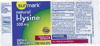 Sunmark Natural L-Lysine 500 mg - supplement