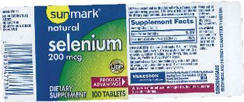 Sunmark Natural Selenium 200 mcg - supplement