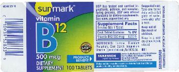 Sunmark Vitamin B12 500 mcg - supplement