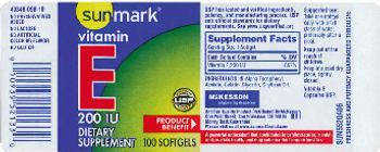 Sunmark Vitamin E 200 IU - supplement