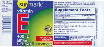 Sunmark Vitamin E 400 IU - supplement