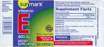 Sunmark Vitamin E 400 IU - supplement