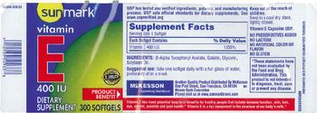 Sunmark Vitamin E 400 IU - supplement