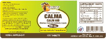 Sunshine Naturals Calma Calm Aid 500 mg. - herbal supplement