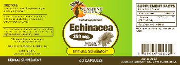 Sunshine Naturals Echinacea 350 mg - herbal supplement