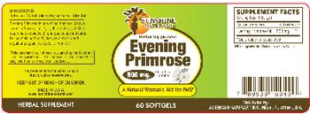 Sunshine Naturals Evening Primrose 500 mg - herbal supplement