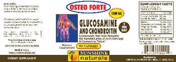 Sunshine Naturals Glucosamine And Chondroitin 1500 mg - supplement