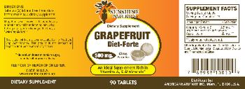 Sunshine Naturals Grapefruit Diet-Forte 500 mg - supplement