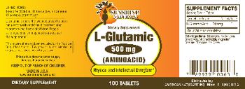 Sunshine Naturals L-Glutamic 500 mg - supplement
