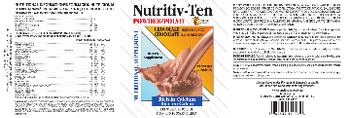 Sunshine Naturals Nutritiv-Ten Powder Chocolate - supplement